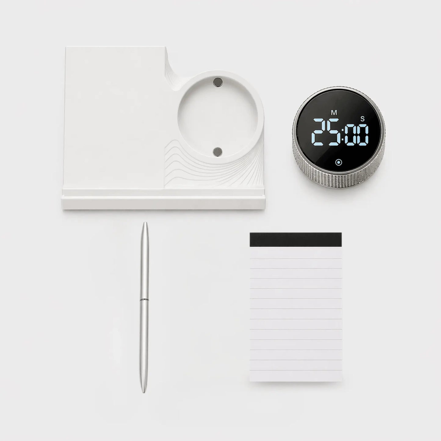 Productivity Timer Complete Focus Kit - Timer, Stand, Pad & Pen